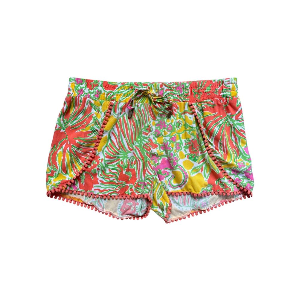 Lilly Pulitzer for Target "Happy Place" Challis Pom-Pom Shorts, Size XS